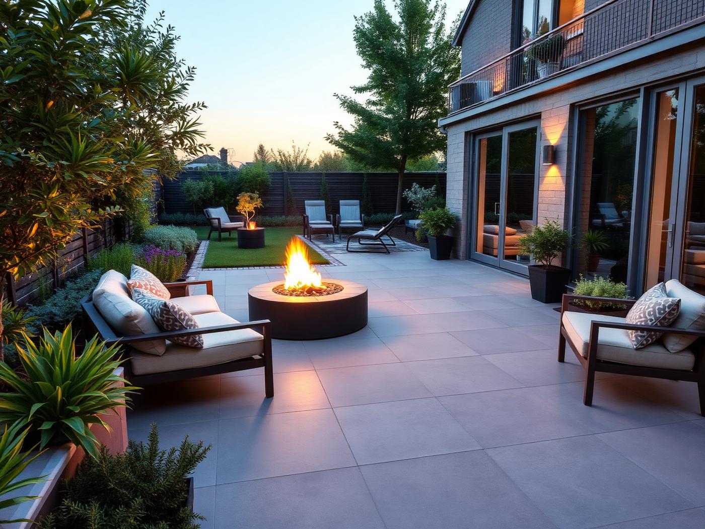 Terras met loungehoek